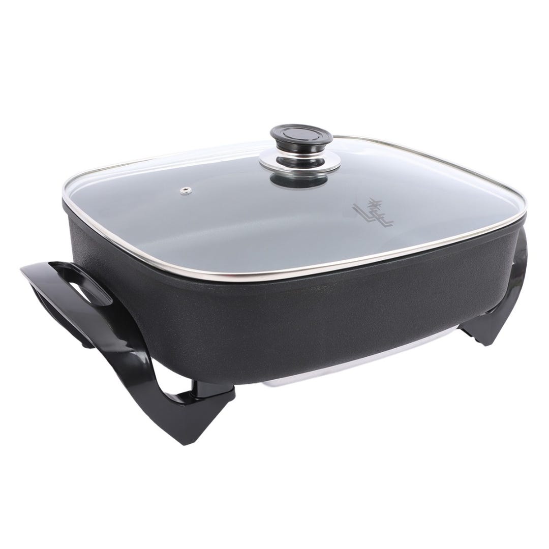 Sarten Electrico Antiadherente Tapa Vidrio Timco Se2004