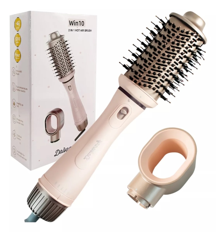 Cepillo Alaciador/Rizador Y Secador De 4 En 1 Cepillo Secado